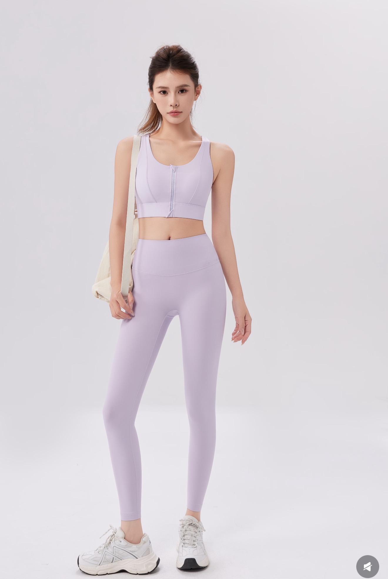 Women's Front-Zip Yoga Leggings Set