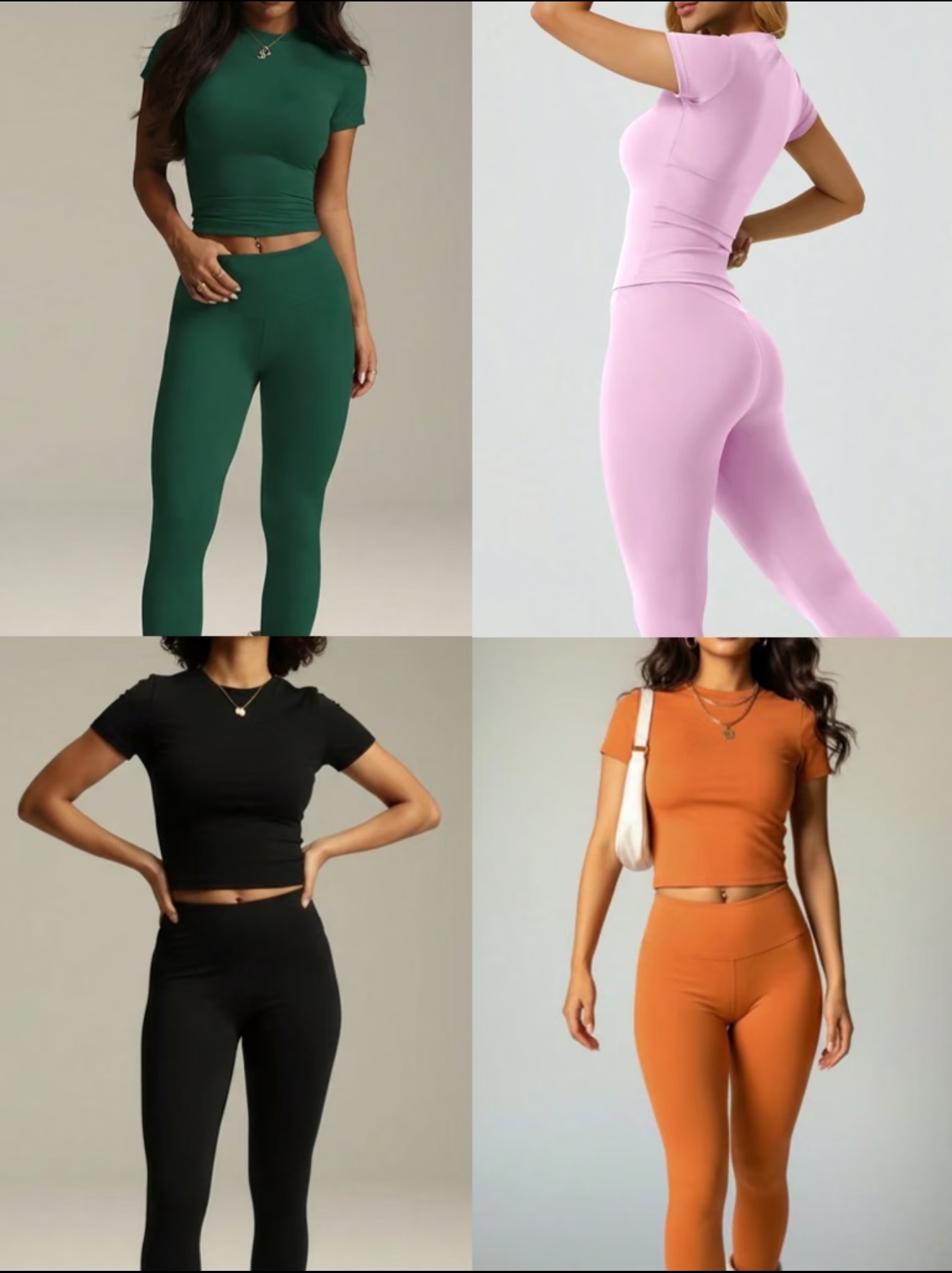 Women's Short-Sleeve Yoga Set Collection
