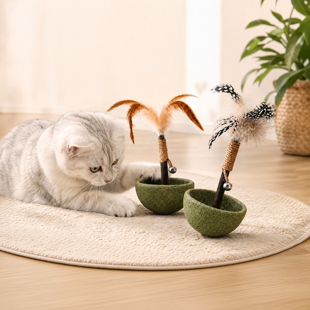 Catnip Tumbler Feather Teaser