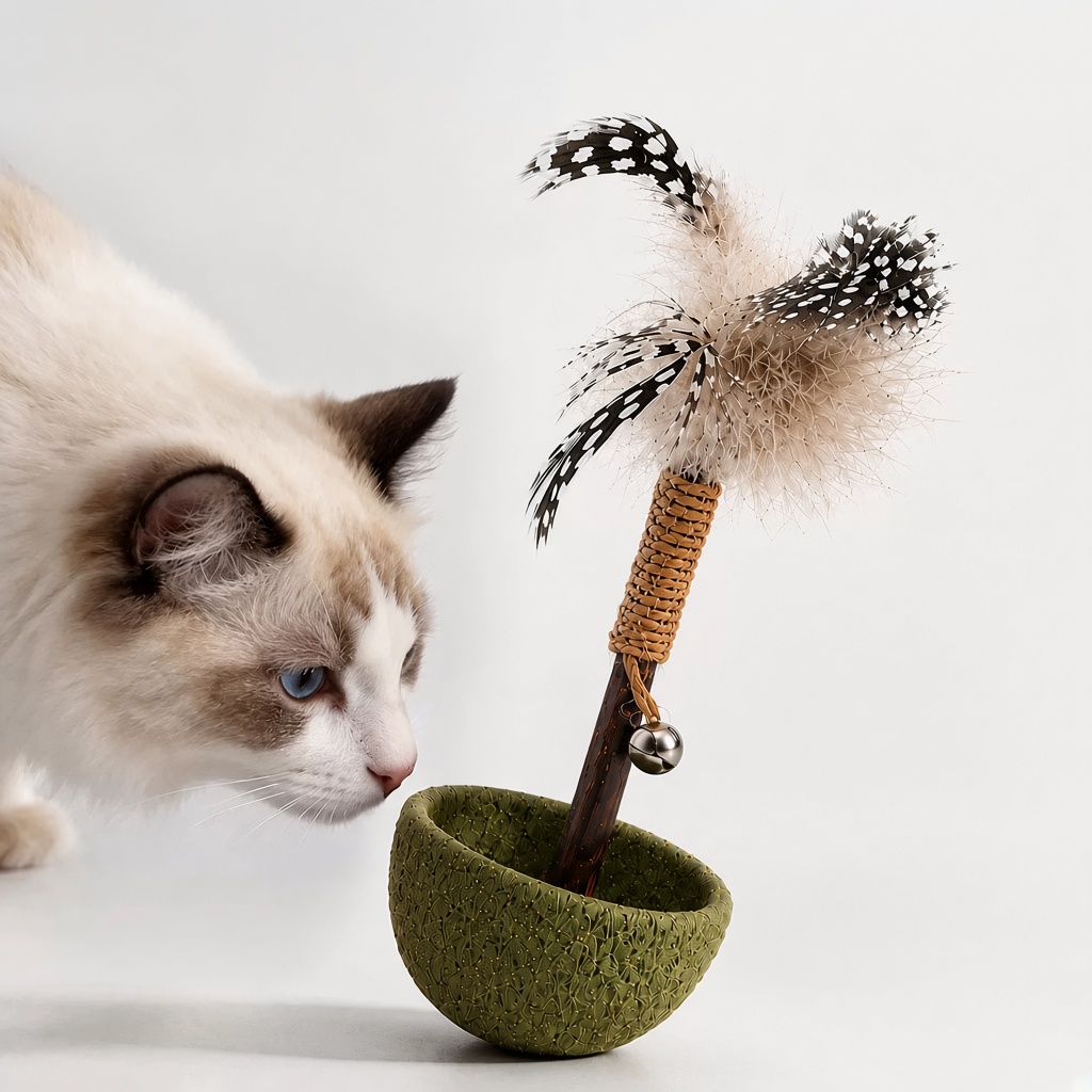 Catnip Tumbler Feather Teaser