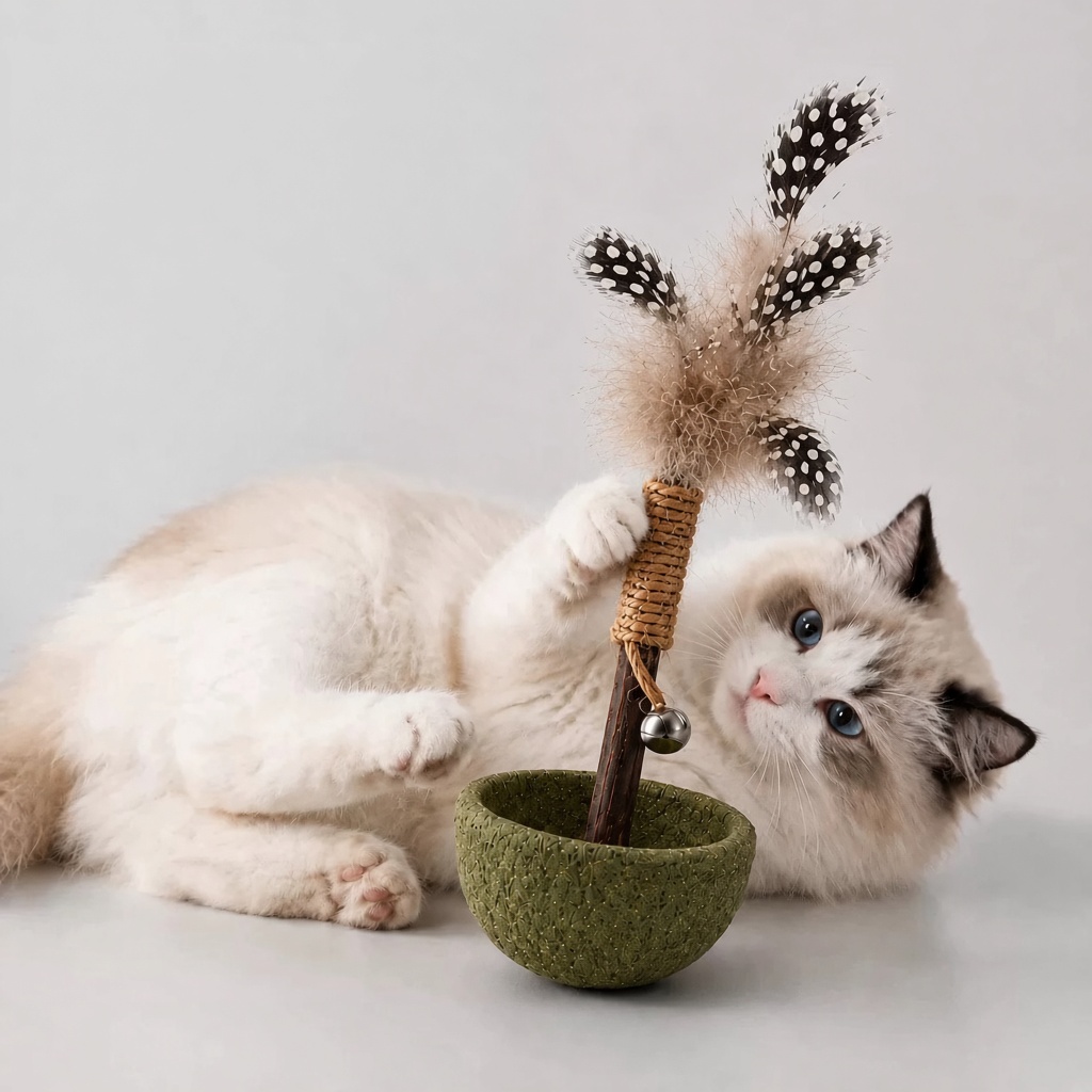 Catnip Tumbler Feather Teaser