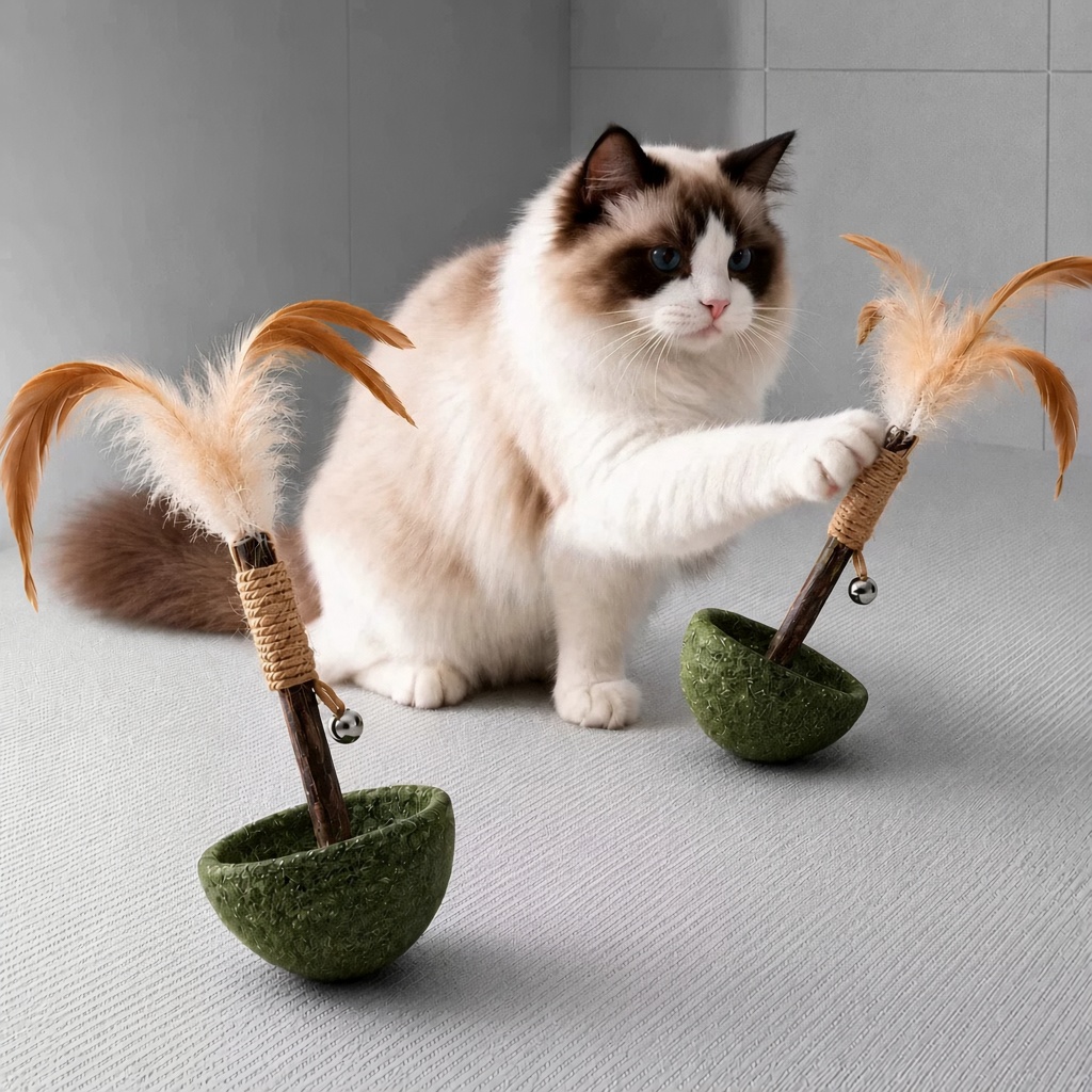 Catnip Tumbler Feather Teaser