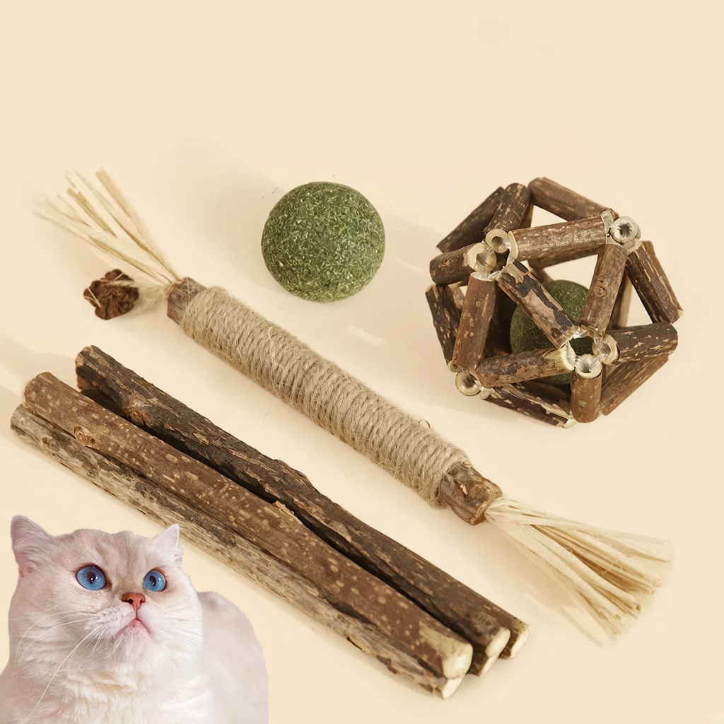 Silvervine & Catnip Natural Chew Toy Assortment