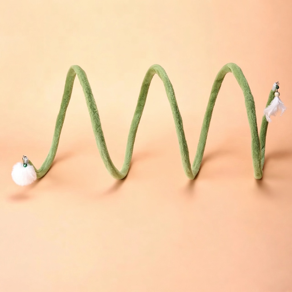 Spiral Plush Cat Spring Toy