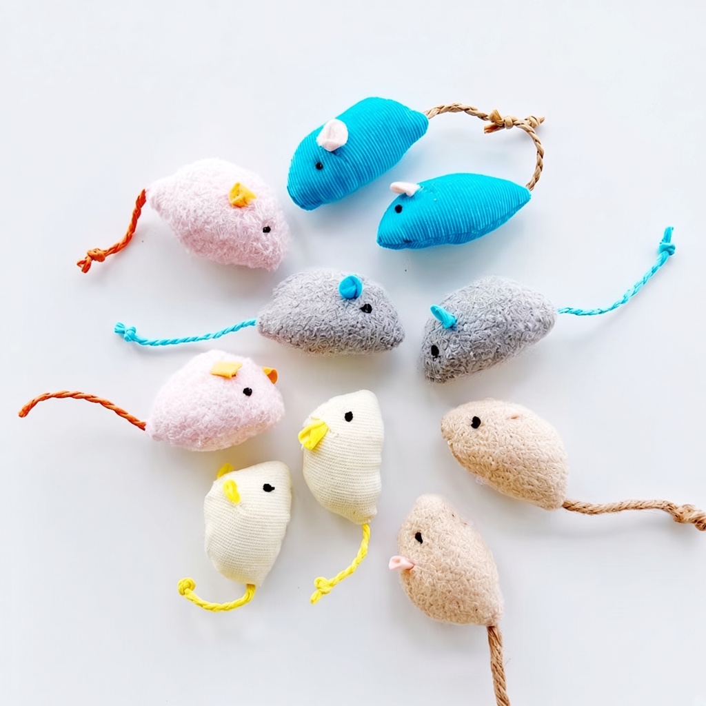 Catnip Plush Mouse Toy Assortment