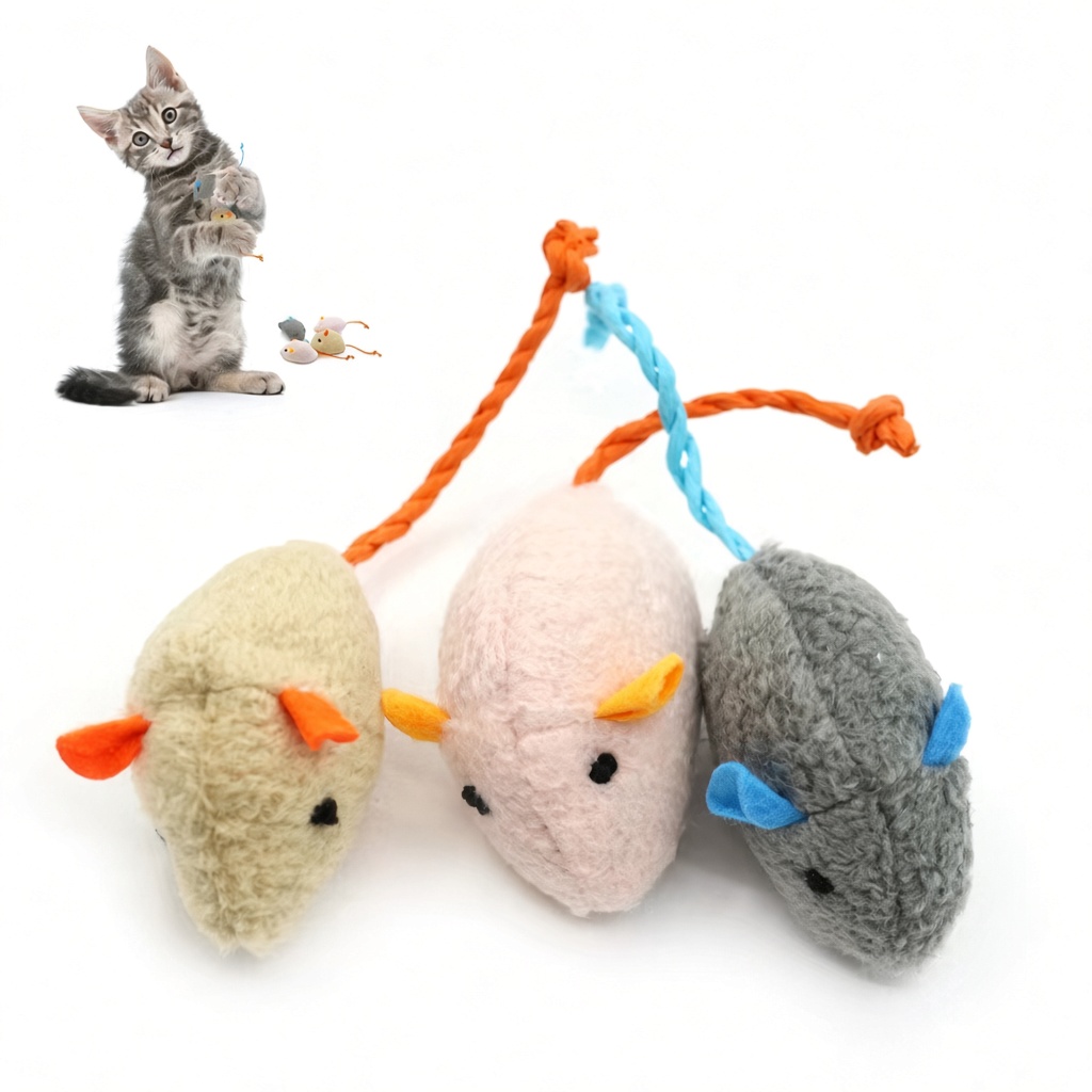 Catnip Plush Mouse Toy Assortment