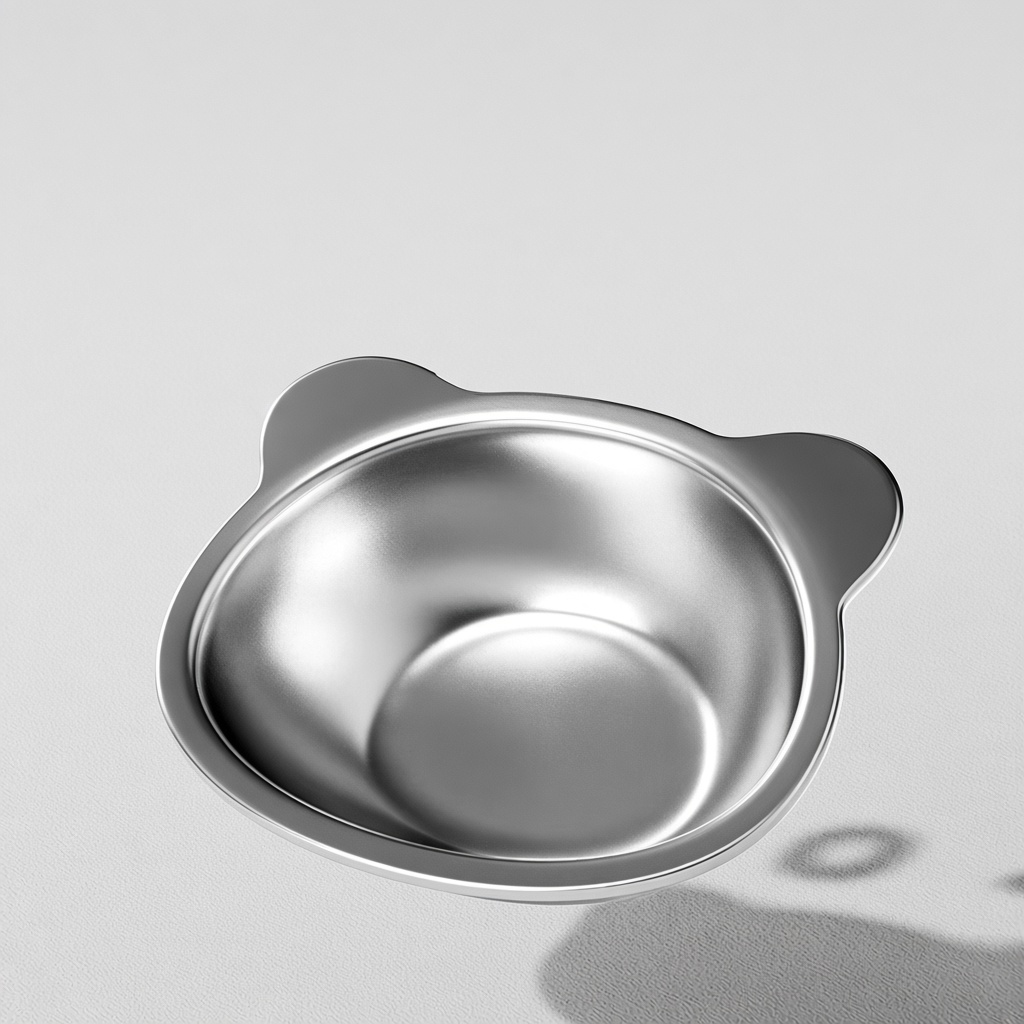 Elevated Stainless Steel Panda Pet Bowl
