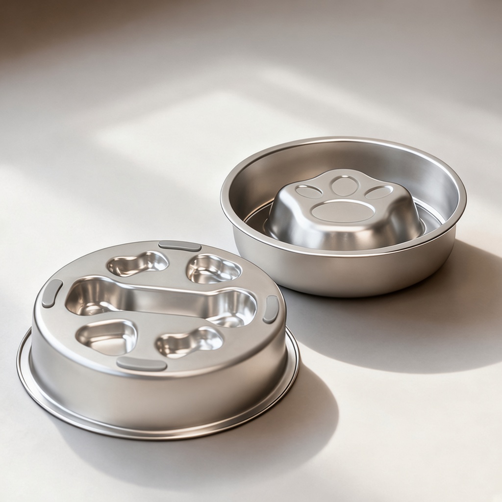 Stainless Steel Slow Feeder Pet Bowl