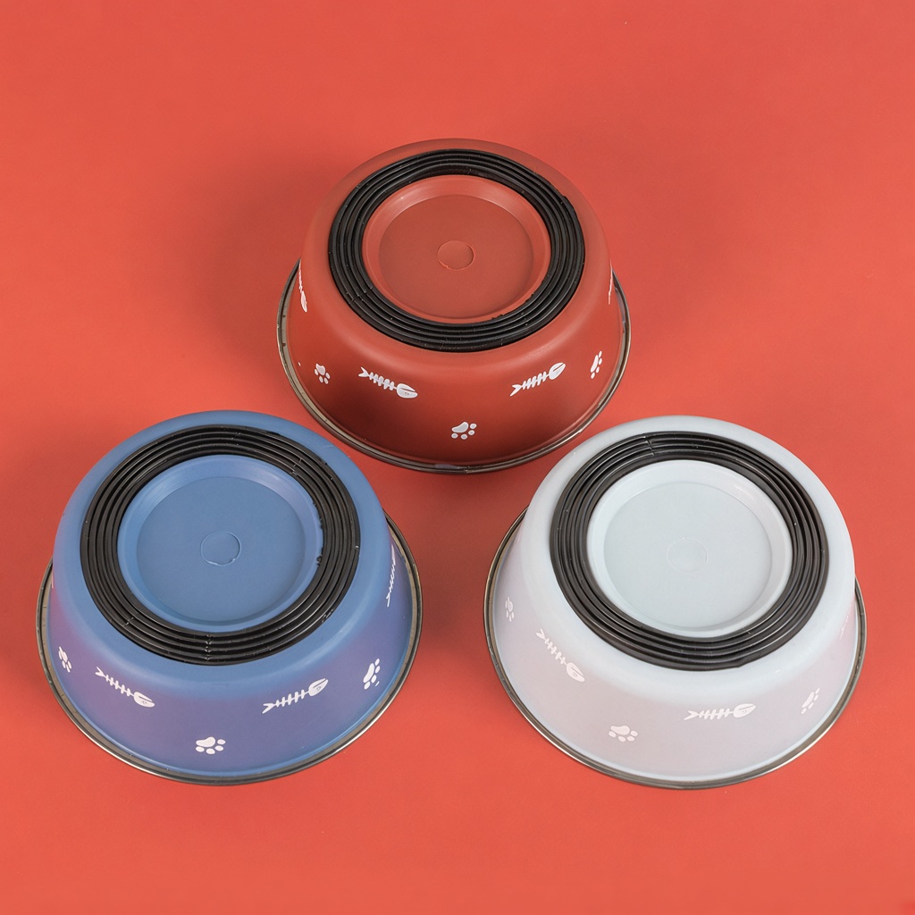 Nordic Double-Wall Suction Stainless Pet Bowl
