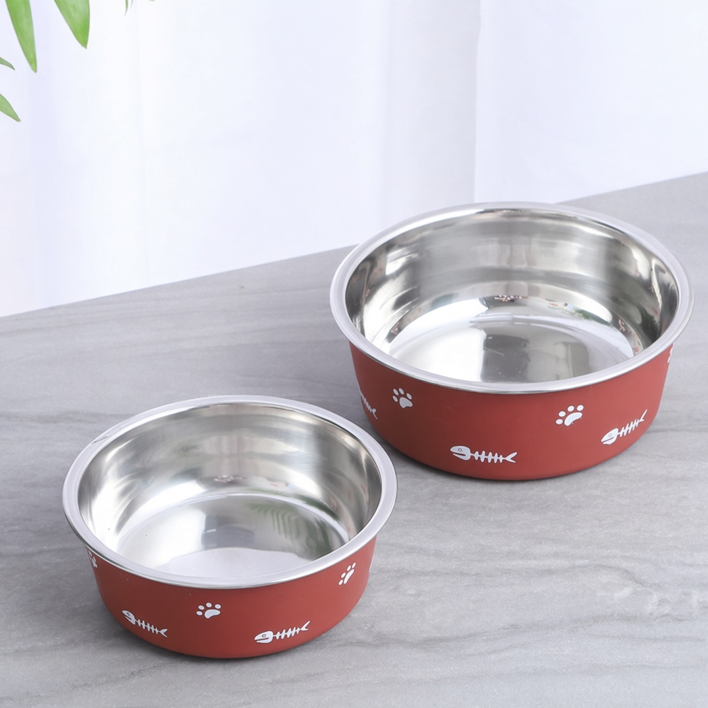 Nordic Double-Wall Suction Stainless Pet Bowl