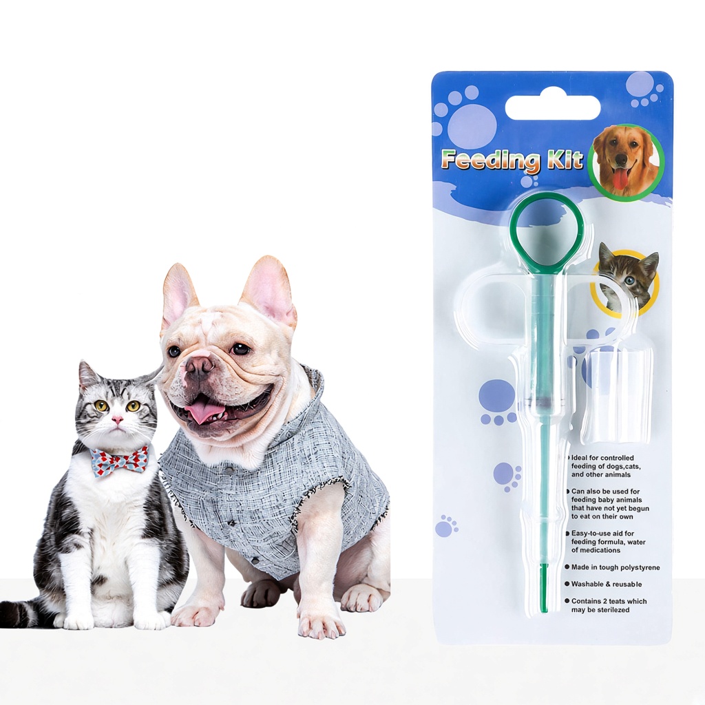 Dual-Tip Pet Medicine Feeder