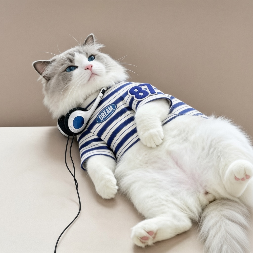 Blue Stripe Short-Sleeve Pet Tee