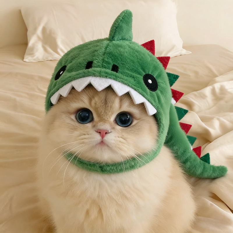 Plush Dinosaur Pet Hood