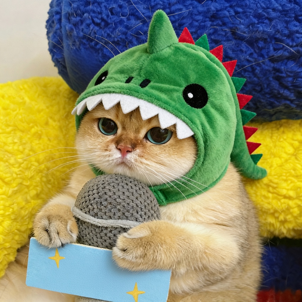 Plush Dinosaur Pet Hood