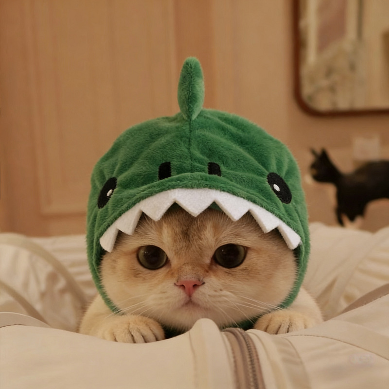 Plush Dinosaur Pet Hood