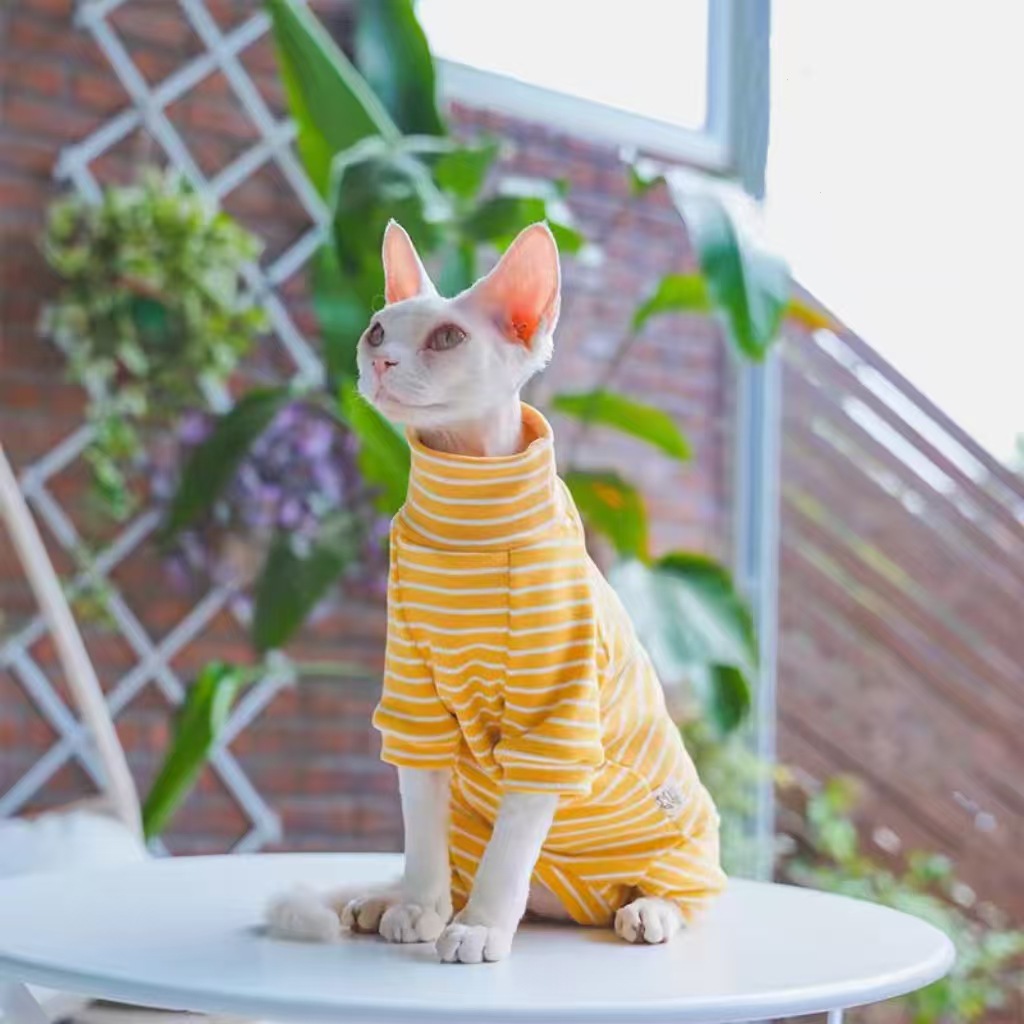 Stripe Four-Leg Cat Onesie