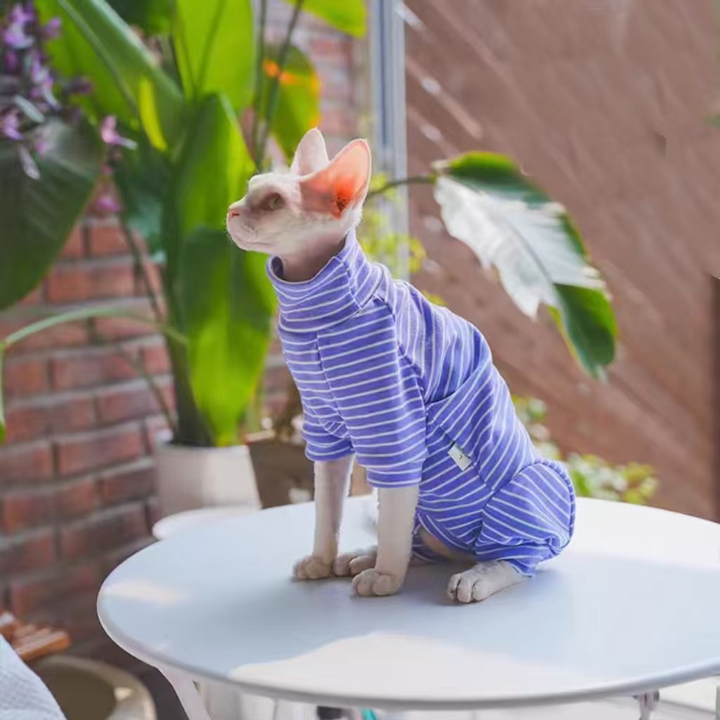 Stripe Four-Leg Cat Onesie