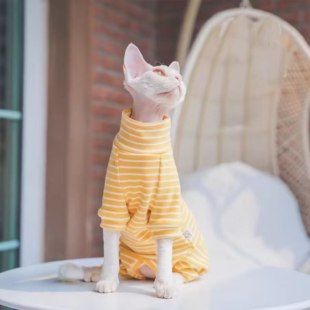 Stripe Four-Leg Cat Onesie