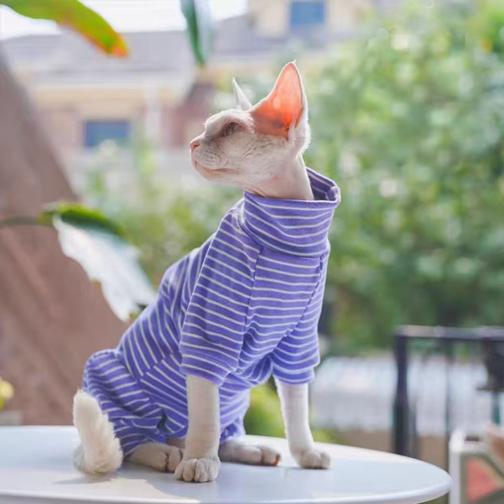 Stripe Four-Leg Cat Onesie