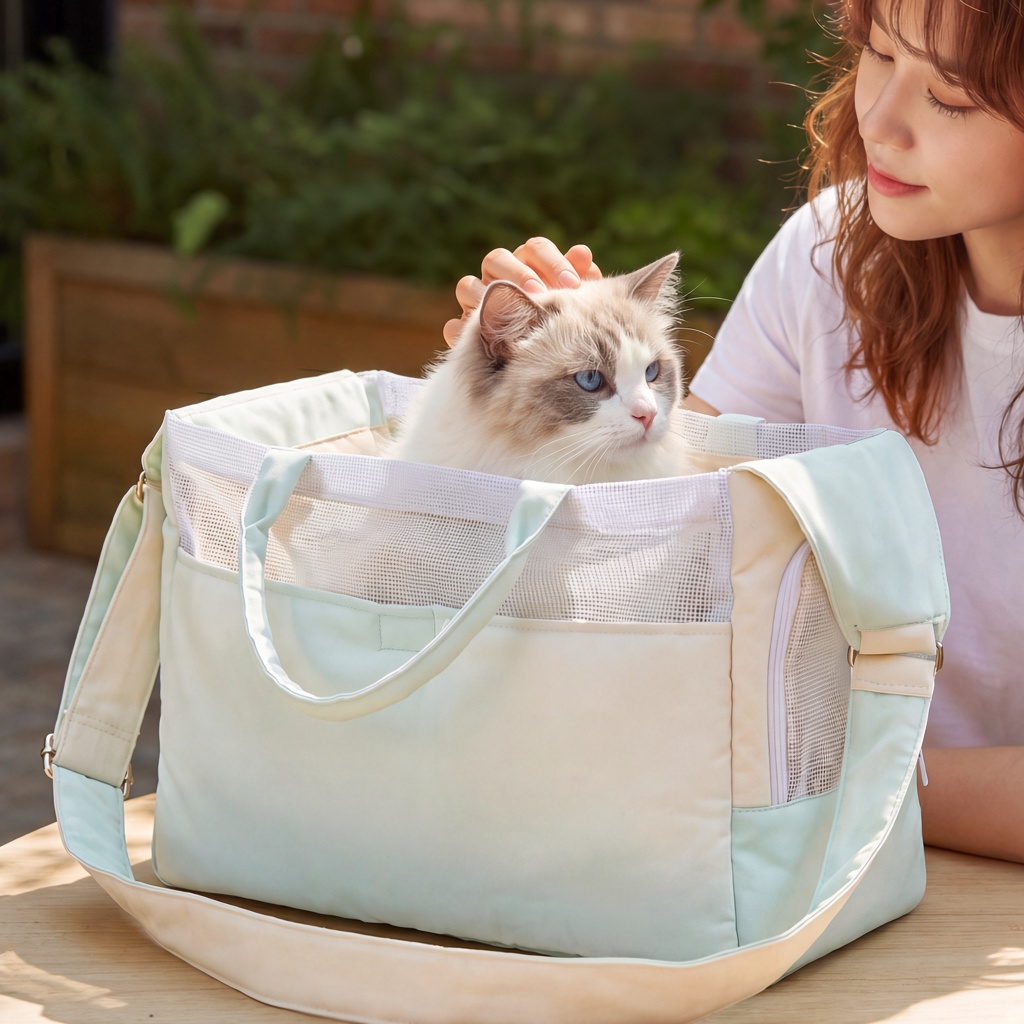 Breathable Head-Out Pet Shoulder Carrier