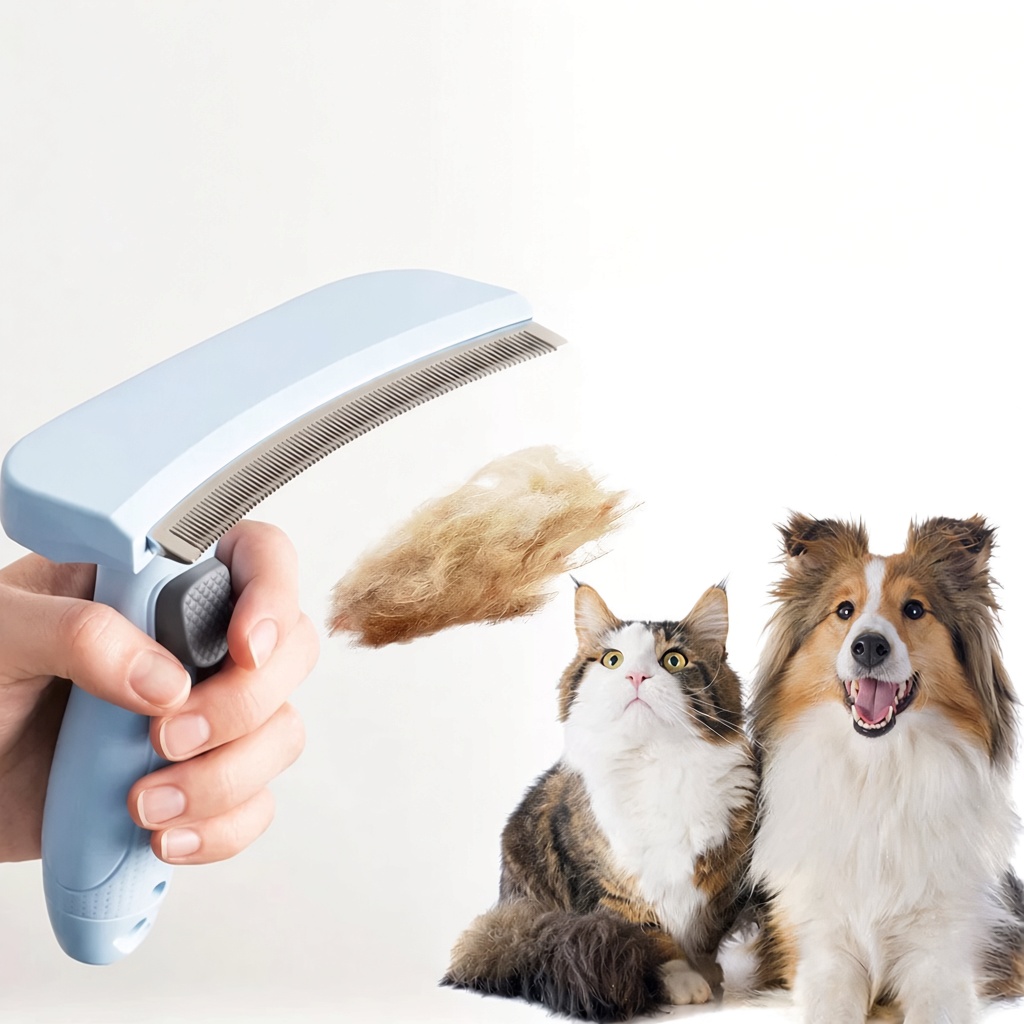 One-Click Undercoat Deshedding Comb