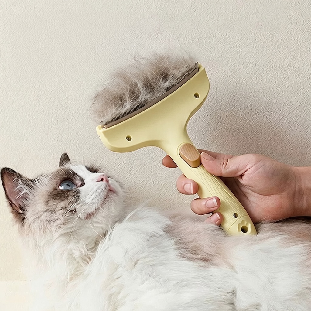 One-Click Undercoat Deshedding Comb