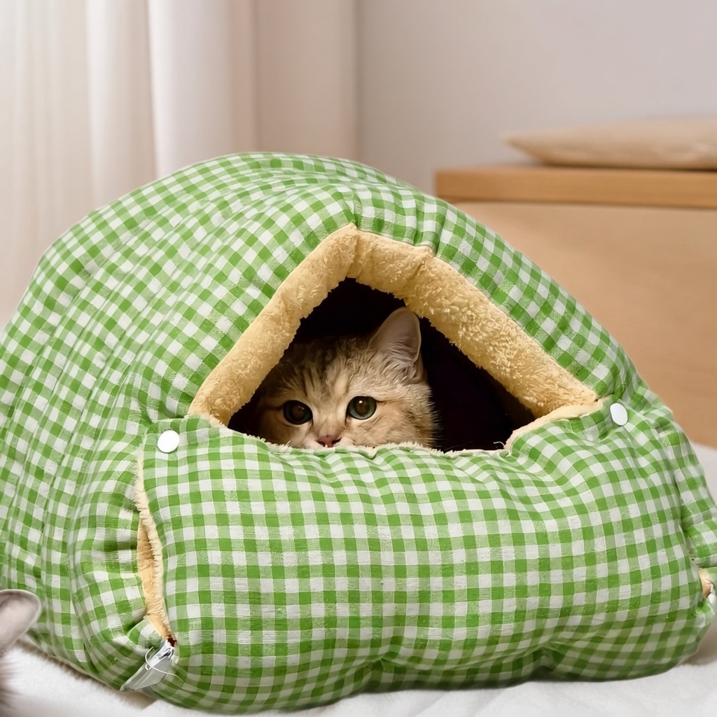 Caterpillar Enclosed Pet Cave Bed