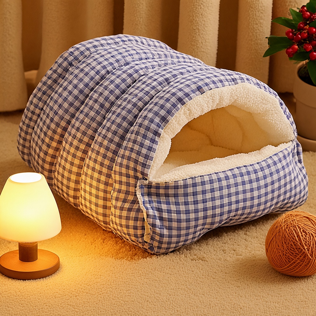 Caterpillar Enclosed Pet Cave Bed