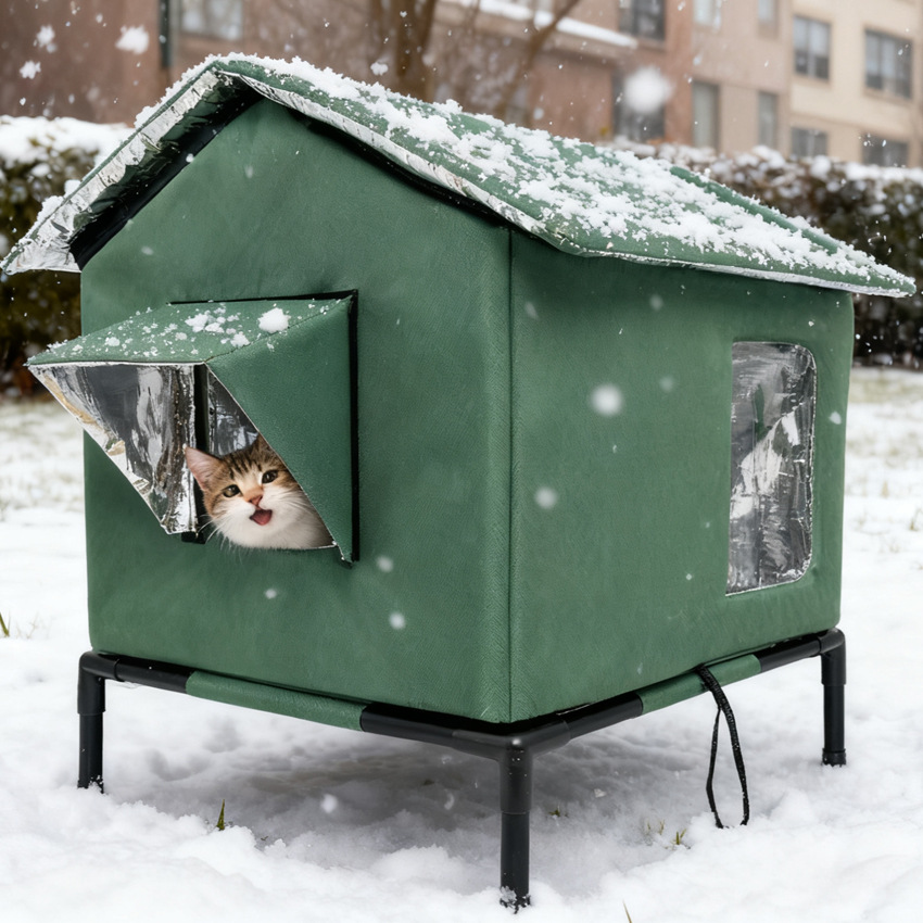 Elevated Waterproof Outdoor Cat House