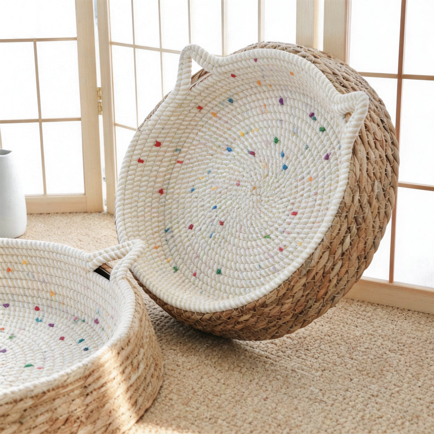 Woven Cat-Ear Scratcher Nest