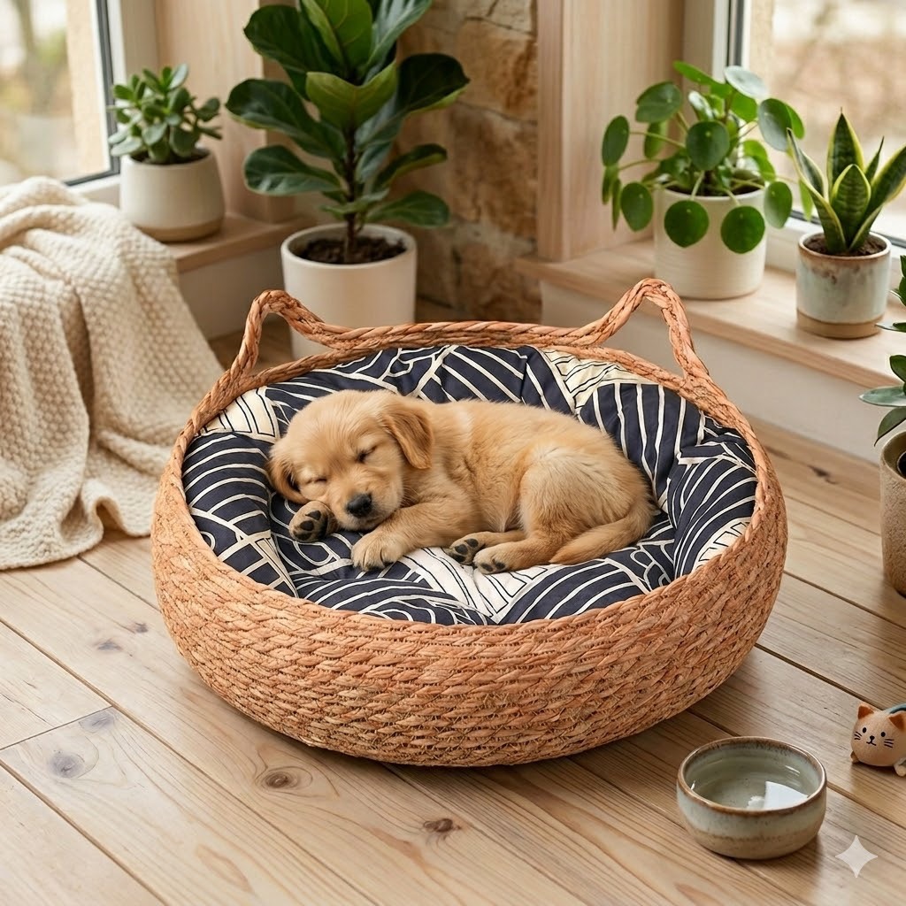 Cattail Woven Cat-Ear House
