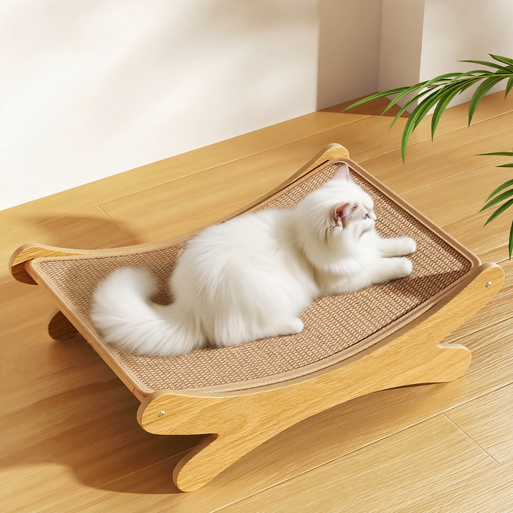 Wooden Sisal Lounge Scratcher