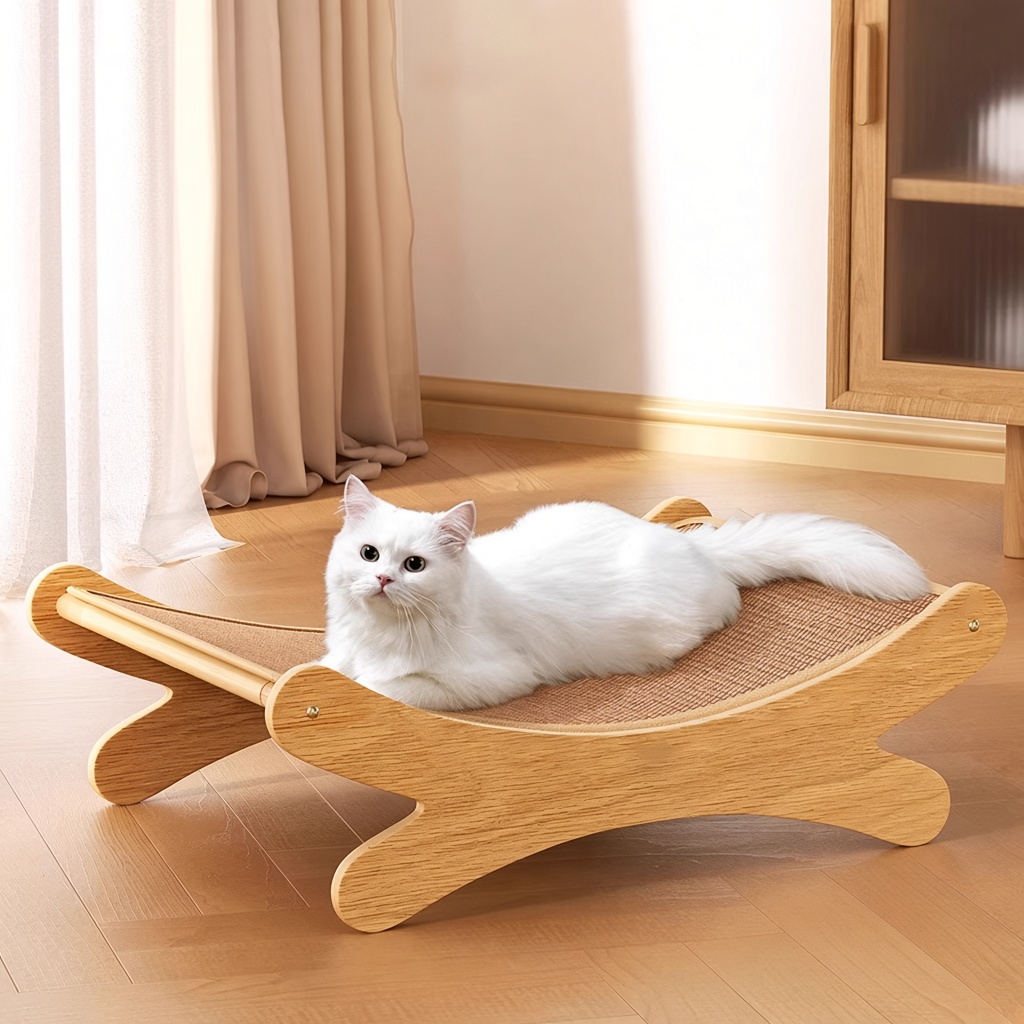 Wooden Sisal Lounge Scratcher