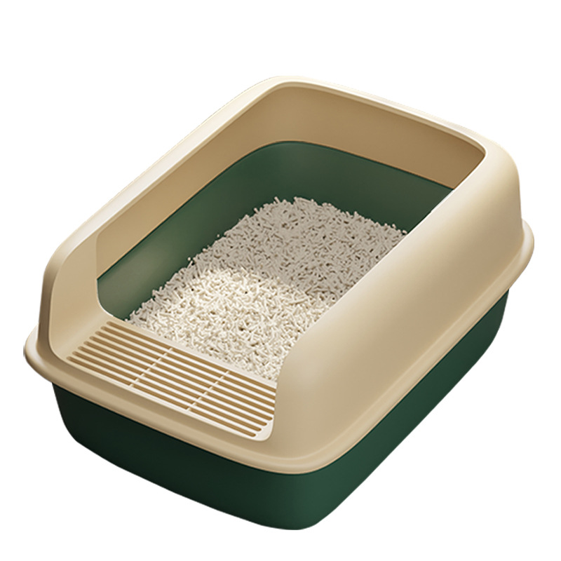Semi-Enclosed High-Rim Litter Box