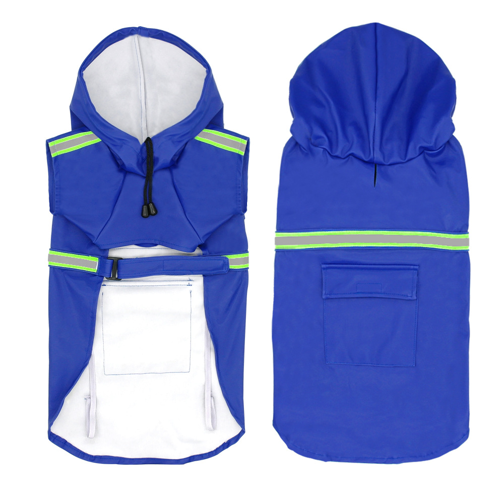 Reflective Hooded Dog Raincoat
