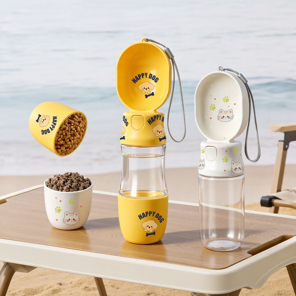 Printed Travel Pet Water Bottle