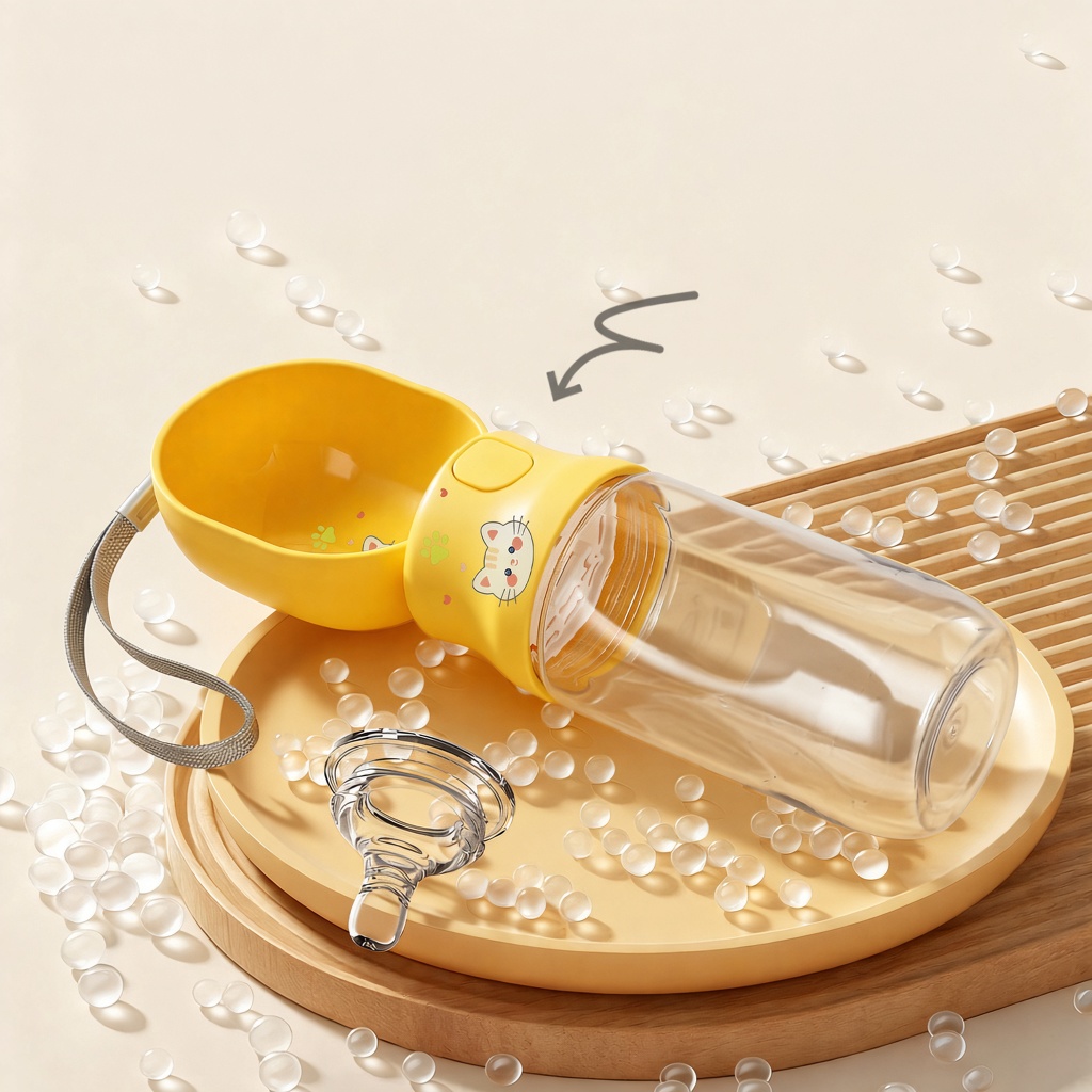 Printed Travel Pet Water Bottle