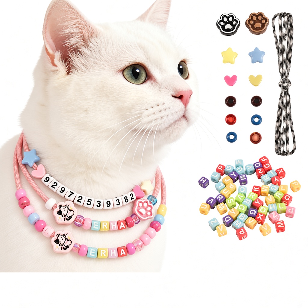 DIY Letter Bead Pet ID Collar Kit